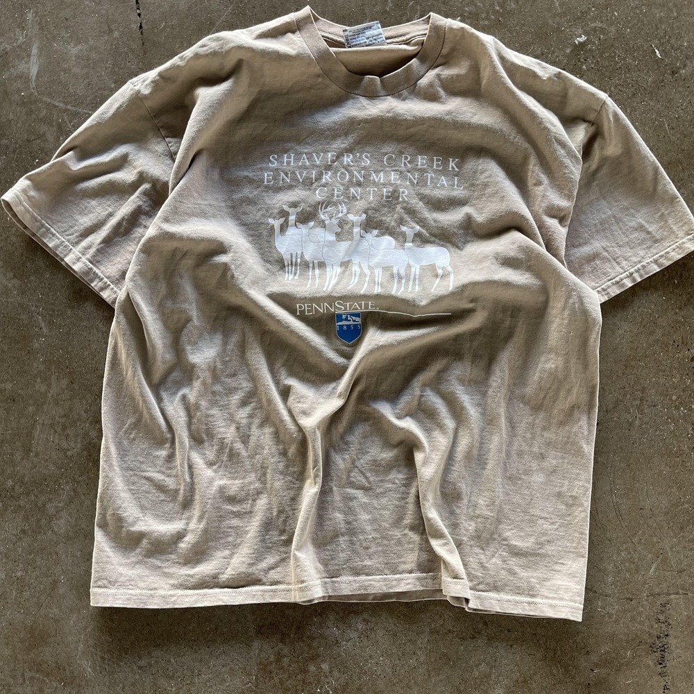 Vintage Penn State Nittany Lions Shirt Mens 2XL Beige NCAA Lee Shavers Creek